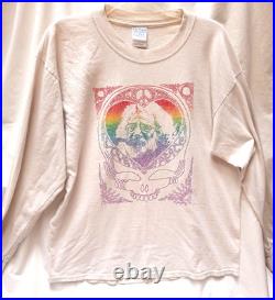 Very Rare Jerry Garcia Grateful Dead Graphic Print Long-Sleeved T-shirt 1995