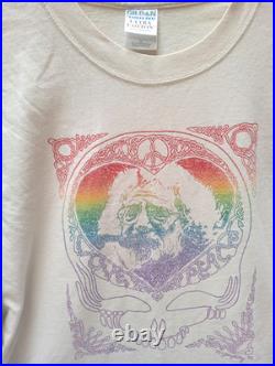 Very Rare Jerry Garcia Grateful Dead Graphic Print Long-Sleeved T-shirt 1995