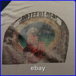 Vintage 1970 Grateful Dead Blues for Allah Shirt Mens Large Beige Blue Raglan