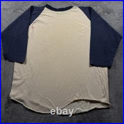 Vintage 1970 Grateful Dead Blues for Allah Shirt Mens Large Beige Blue Raglan