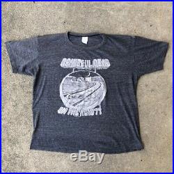 Vintage 1977 Grateful Dead T Shirt On The Road Tour Concert Band Skull 1970s