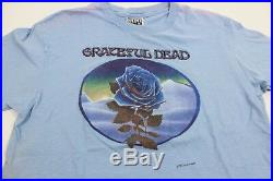 Vintage 1978 GRATEFUL DEAD Blue Rose Shirt Size Large Deadhead Shakedown Street
