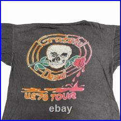 Vintage 1978 Grateful Dead US 78 Tour Parking Lot Band Tshirt Tee Shirt RARE