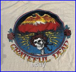 Vintage 1979 Grateful Dead Phoenix & Bertha Skull Shirt M USA Mouse Kelly G. D. P