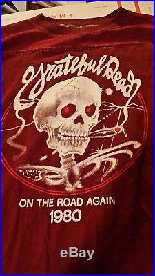 Vintage 1980 Grateful Dead On The Road Again Concert Shirt