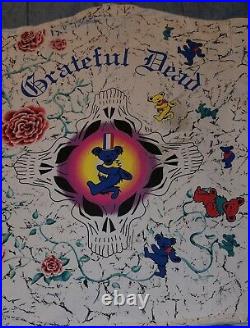 Vintage 1980's Grateful Dead All Over Skulls & Rose's Shirt L NOS