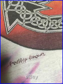 Vintage 1980's Grateful Dead tie dye t-shirt skull on front celtic knot on back
