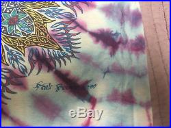 Vintage 1980's Grateful Dead tie dye t-shirt skull on front celtic knot on back