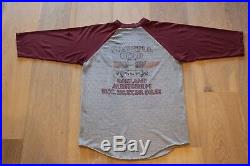 Vintage 1981 GRATEFUL DEAD Happy New Year Raglan T-Shirt Tee Oakland Medium 80s