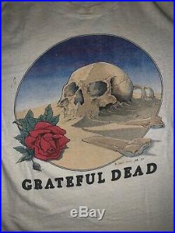 Vintage 1981 Grateful Dead European Tour Concert T Shirt USA Made Hanes 80s