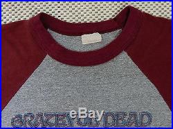 Vintage 1981 Grateful Dead Stanley/Mouse Blue Rose Baseball T-Shirt Mens Large