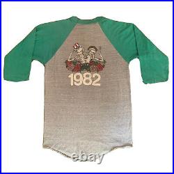 Vintage 1982 Grateful Dead Concert Tour Raglan T-Shirt M