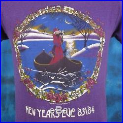 Vintage 1983 GRATEFUL DEAD NEW YEARS EVE CONCERT T-Shirt XS rock metal thin 80s