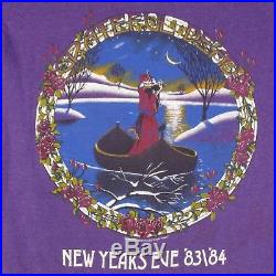 Vintage 1983 GRATEFUL DEAD NEW YEARS EVE CONCERT T-Shirt XS rock metal thin 80s