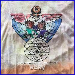 Vintage 1984 GRATEFUL DEAD Tour Concert Band Shirt, 80s 1980s Paper Thin Tie Dye
