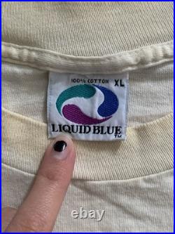 Vintage 1984 Grateful Dead Dark Star Rick Powers Liquid Blue Shirt Size XL