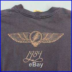 Vintage 1984 Grateful Dead tee shirt L 80s 90s Jerry Garcia Liquid Blue