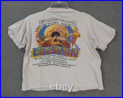 Vintage 1985 Grateful Dead 20th Anniversay Autumn Tour T Shirt White Size Medium