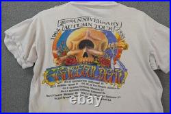 Vintage 1985 Grateful Dead 20th Anniversay Autumn Tour T Shirt White Size Medium