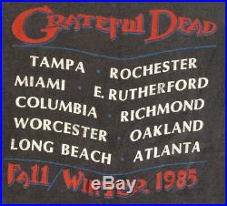 Vintage 1985 The Grateful Dead Fall/Winter Tour Original T-shirt M Single Stitch