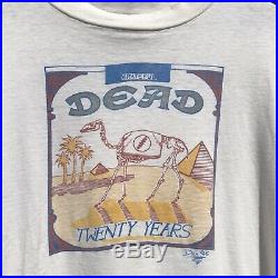 Vintage 1985 grateful Dead Camel Twenty Years T Shirt XL RARE