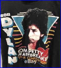Vintage 1986 Bob Dylan Tom Petty Heartbreakers Grateful Dead Sz XL Tour T-shirt