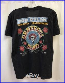 Vintage 1986 Bob Dylan Tom Petty Heartbreakers Grateful Dead Sz XL Tour T-shirt
