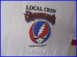 Vintage 1986 GRATEFUL DEAD Local Crew T Shirt Size XL