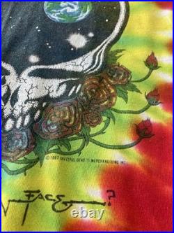 Vintage 1987/1990 25 Years Grateful Dead Space Your Face T Shirt Sz L Templeton