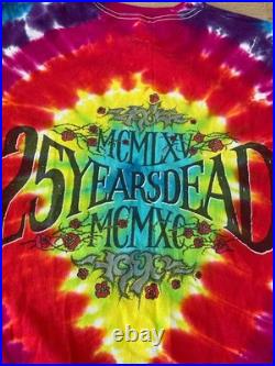 Vintage 1987/1990 25 Years Grateful Dead Space Your Face T Shirt Sz L Templeton