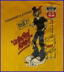 Vintage 1987 Grateful Dead 80s Tag Yellow T Shirt Tee Congratulations Tour 87 XL