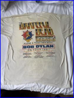 Vintage 1987 Grateful Dead Bob Dylan Tour Concert Shirt Size Extra Large? XL
