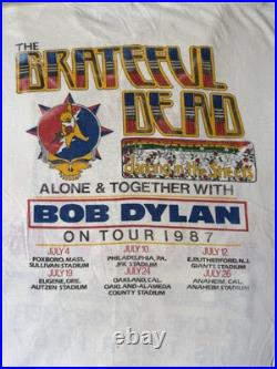 Vintage 1987 Grateful Dead Bob Dylan Tour Concert Shirt Size Extra Large? XL
