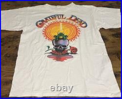 Vintage 1987 Grateful Dead Fall Tour Concert Music Band Shirt Skull Frog Large
