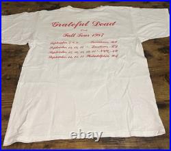 Vintage 1987 Grateful Dead Fall Tour Concert Music Band Shirt Skull Frog Large