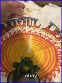 Vintage 1987 Grateful Dead Fall Tour Concert Music Band Shirt Skull Frog Large