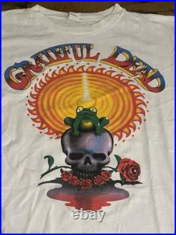Vintage 1987 Grateful Dead Fall Tour Concert Music Band Shirt Skull Frog Large