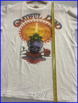 Vintage 1987 Grateful Dead Fall Tour Concert Music Band Shirt Skull Frog Large