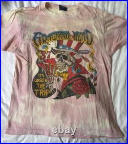 Vintage 1987 Grateful Dead Fall Tour Shirt It's Worth The Trip White Size Large