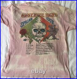 Vintage 1987 Grateful Dead Fall Tour Shirt It's Worth The Trip White Size Large