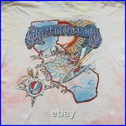 Vintage 1987 Grateful Dead Its Worth The Trip Summer Tour Tshirt Shirt Rock Band