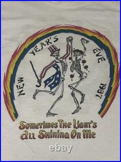 Vintage 1987 New Years Eve Grateful Dead Concert Shirt Parking Lot Boot Large