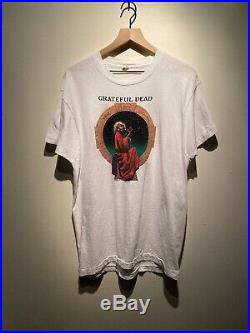 Vintage 1987 Rare Grateful Dead Violinist Screen Stars White Shirt Size XL