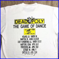 Vintage 1988 Grateful Dead East coast tour Deadopoly Game Of Dance Shirt