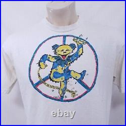 Vintage 1988 Grateful Dead T Shirt Peace Sign Spring Single Stitch 80s Band XL