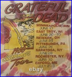 Vintage 1988 Grateful Dead Tie Dye T-shirt Summer Tour M with Peggy-O Ripple Bears