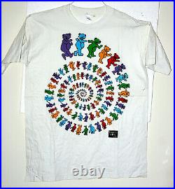 Vintage 1989 Grateful Dead Dancing Bears Rock Band Tour T-Shirt New NOS Size XL