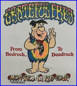 Vintage 1989 Grateful Dead Fred Flintstone Lot Shirt XL Hanna Barbera Brockum