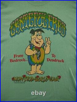 Vintage 1989 Grateful Dead Fred Flintstone Shirt Hanna Barbera Adult Size 2XL
