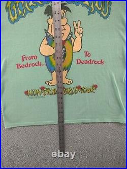Vintage 1989 Grateful Dead Fred Flintstone Shirt Hanna Barbera Adult Size 2XL